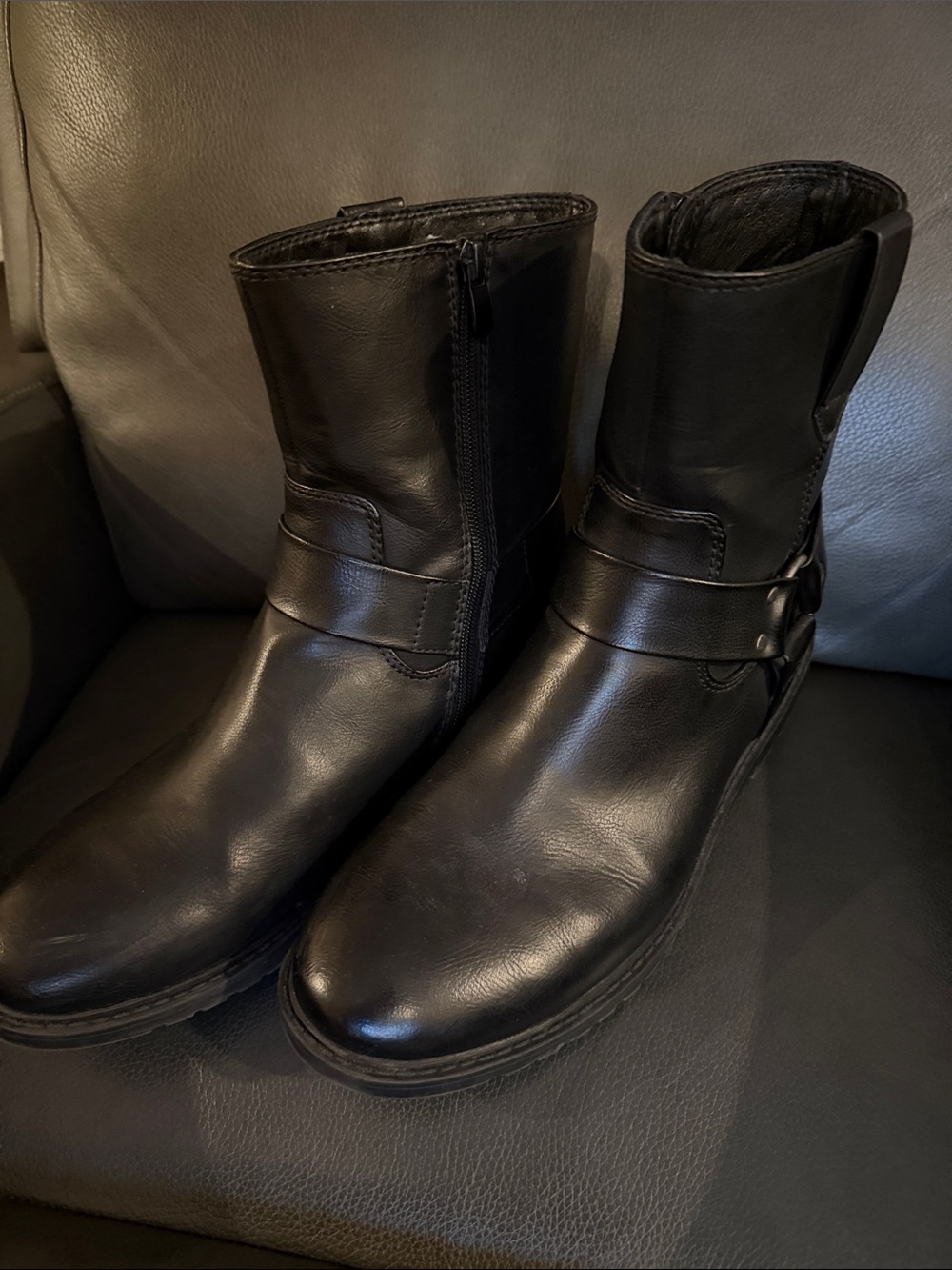 Frye and Co Men's Black Leather Mid-Calf Boots